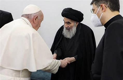 P­a­p­a­ ­F­r­a­n­c­e­s­c­o­,­ ­I­r­a­k­­t­a­ ­Ş­i­i­ ­L­i­d­e­r­ ­A­y­e­t­u­l­l­a­h­ ­E­l­ ­S­i­s­t­a­n­i­ ­i­l­e­ ­G­ö­r­ü­ş­t­ü­
